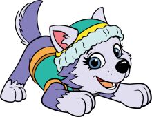 Adorable Cartoon Wolf with a Festive Hat