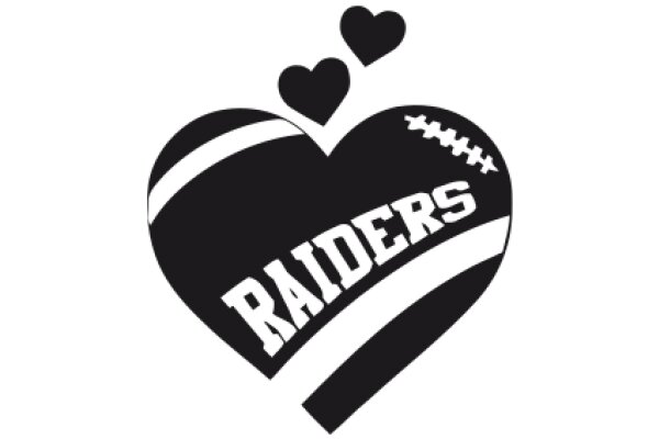 Raiders Football Logo with Heart Design