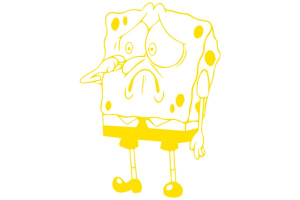 A Yellow Cartoon Character with a Sad Expression