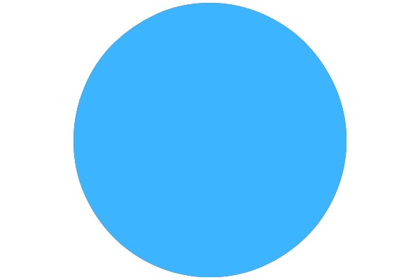 A Solid Blue Circle Against a Black Background