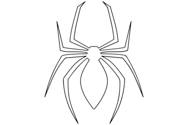 Simplistic Line Drawing of a Spider