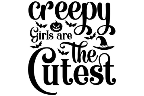 Creepy Girls Are the Cutest: Halloween-themed Typography Art