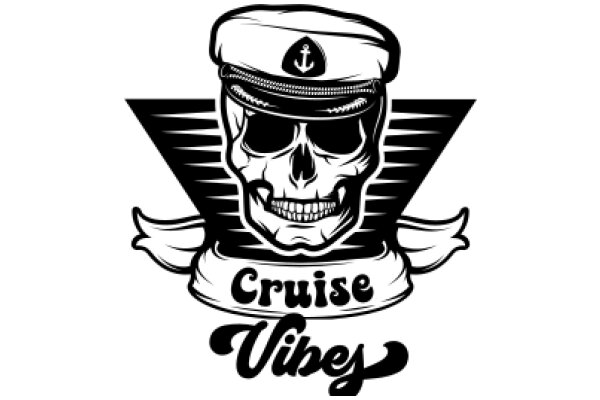 Cruise Vibes: A Skeletal Captain's Logo