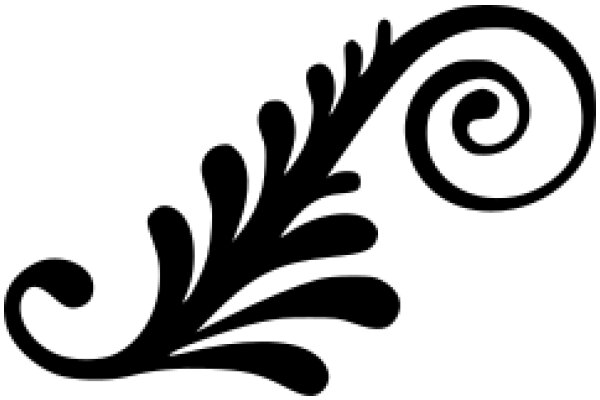 Stylized Black Swirl Design