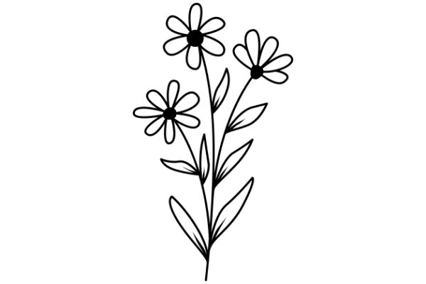 Flower Illustration: A Simple yet Beautiful Line Art