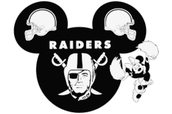 Raiders Football Team Logo with Mascot and Helmet Design