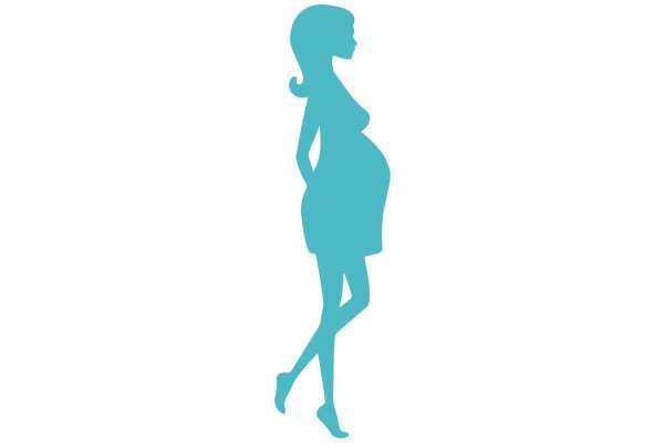 A Silhouette of a Pregnant Woman Walking