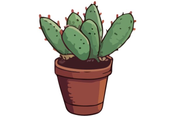 A Cactus in a Pot: A Simple Yet Charming Illustration