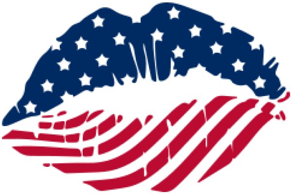 United States Flag Kissing Lip Logo