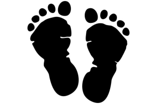 Silhouette of a Pair of Feet