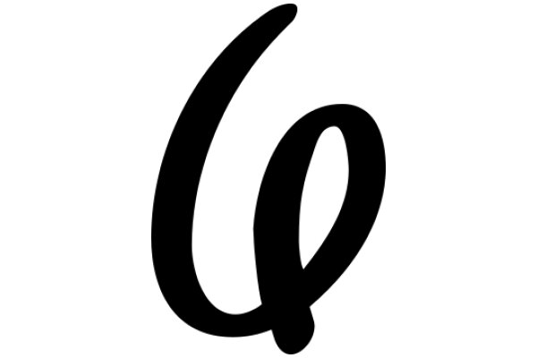 Stylized Black Letter 'Q' on a White Background