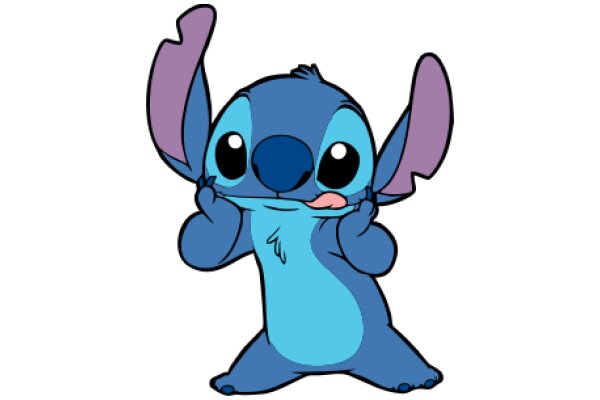 Stylized Animation of Lilo & Stitch Character, Lilo, in a Playful Pose