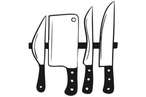 A Simple Illustration of a Knife Set