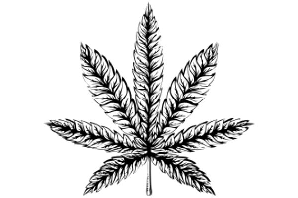 Stylized Illustration of a Cannabis Leaf