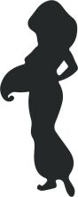 Silhouette of a Pregnant Woman with a Stylish Hairdo