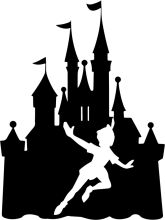 Silhouette of a Ballerina in Front of a Castle