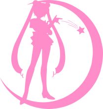 A Pink Anime Character with a Star and a Crescent Moon