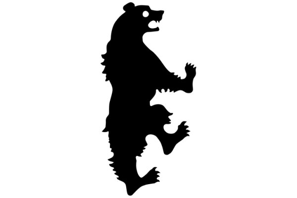 Silhouette of a Bear in Motion