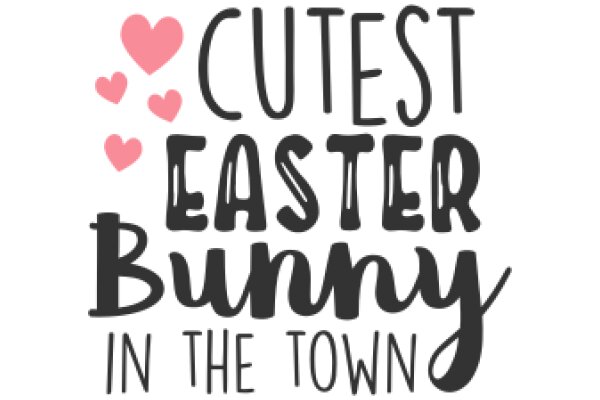 Cute Easter Bunny in the Town: A Graphic Design