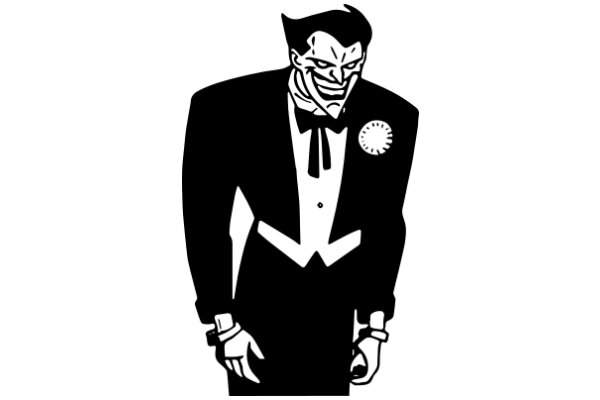 The Joker's Elegant Transformation: A Stylish Illustration