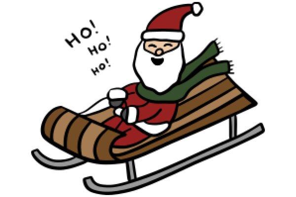 Ho! Ho! Ho!: A Merry Christmas Scene with Santa Claus on a Sleigh