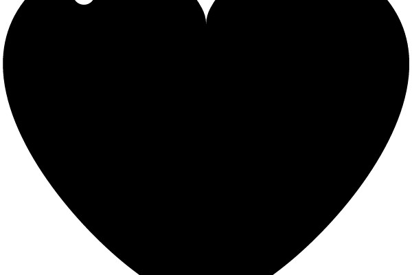 A Simple, Black Silhouette of a Heart