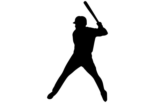 Silhouette of a Baseball Player with a Bat