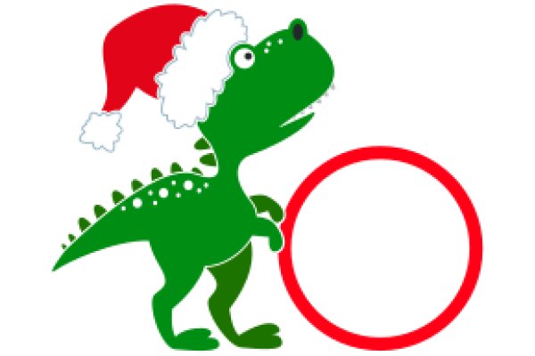 A Festive Christmas Adventure with a Green Dinosaur