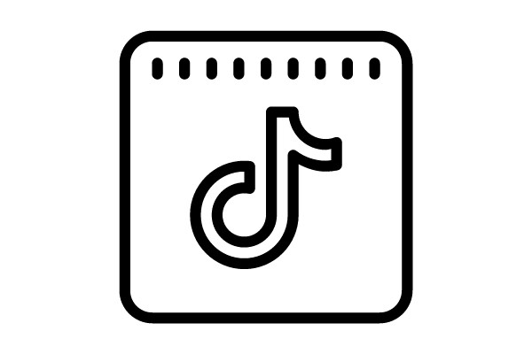 Simplistic Icon of a Music Note