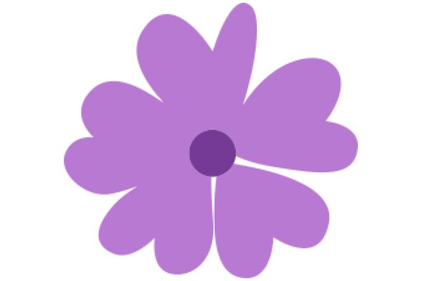 Vibrant Purple Flower with a Single Pink Center