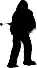 Silhouette of a Figure with a Stick