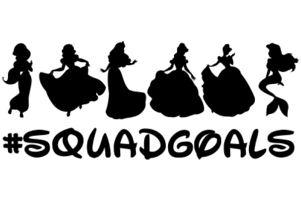 Squad Goals: A Silhouette of Disney Princesses and Mermaids