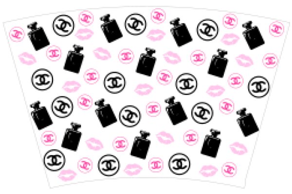 Chic and Fashionable: A Pattern of Chanel Bottles and Kisses