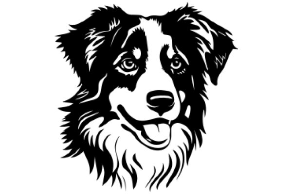 Stylized Portrait of a Dog's Face