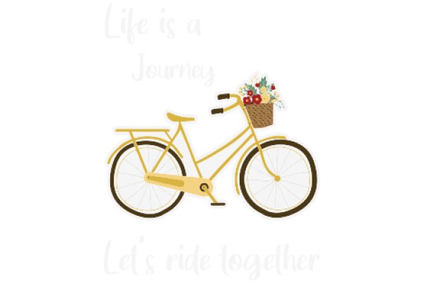 A Journey of Life: A Bicycle with a Basket of Flowers