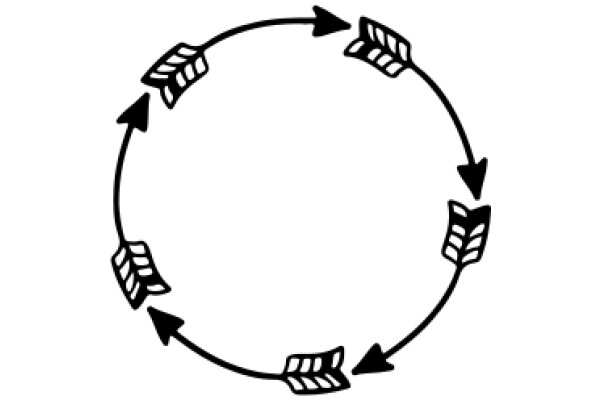 A Simple Illustration of a Circle with Arrows