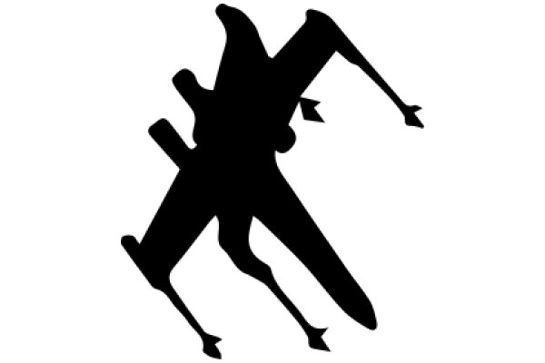 Silhouette of a Flying Creature with Arms and Legs