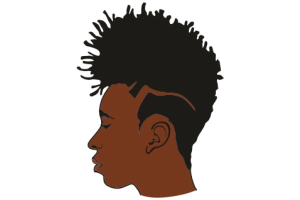 Stylized Portrait of a Person with Afro Hair