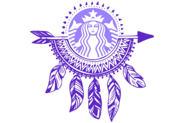 Stylized Starbucks Logo with Native American Design Elements