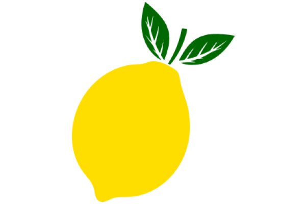 A Vibrant Yellow Lemon with a Green Leaf