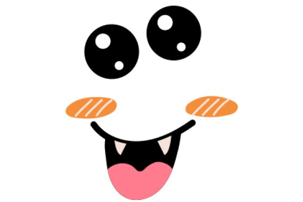 A Playful Emoji with a Mouth and Eyes, Smiling and Winking