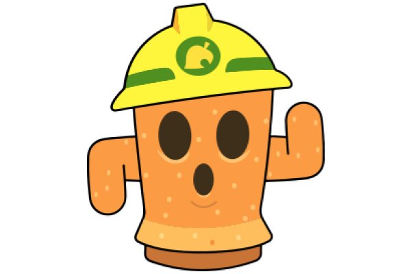 A Friendly Construction Worker in a Cartoon Style