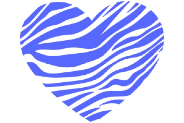 Stylized Zebra Heart Design