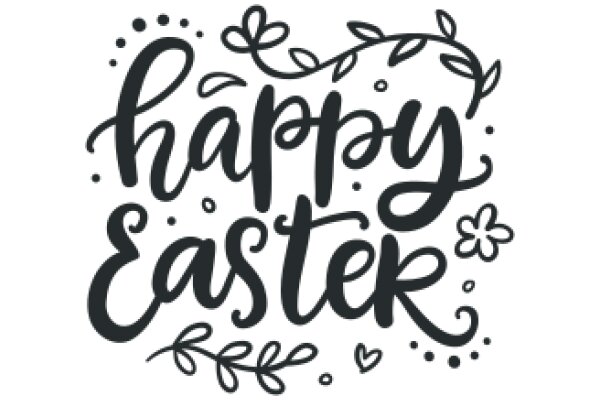 Happy Easter Greeting with Floral Design