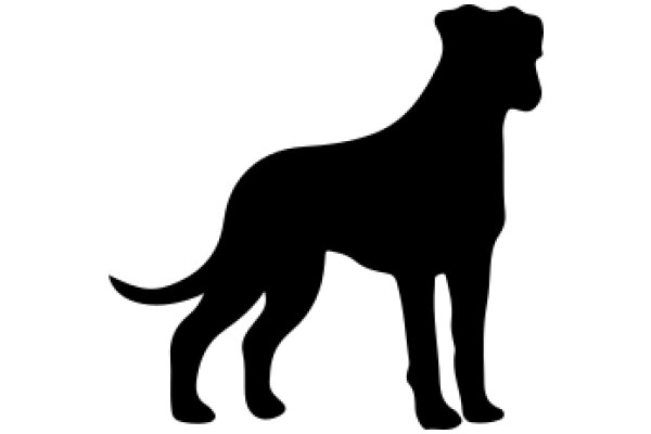 A Silhouette of a Dog, Standing Alone