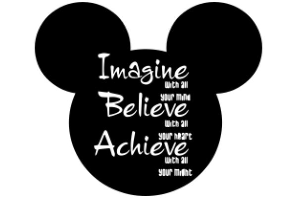 Inspirational Quote Poster: 'Imagine, Believe, Achieve'