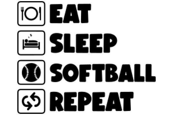 A Visual Guide to Healthy Habits: Eat, Sleep, Softball, Repeat