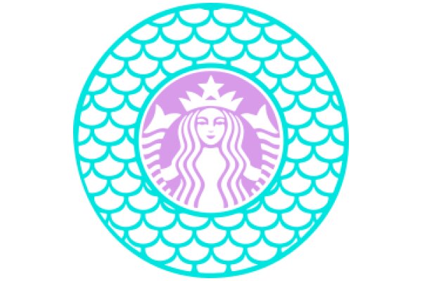 Stylish Starbucks Logo with a Purple and Blue Design