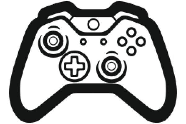 Stylized Game Controller Icon with Cross-Section View