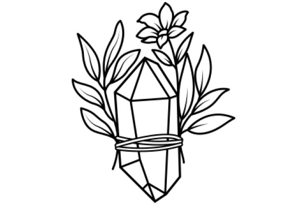 Stylized Flower and Geometric Decoration